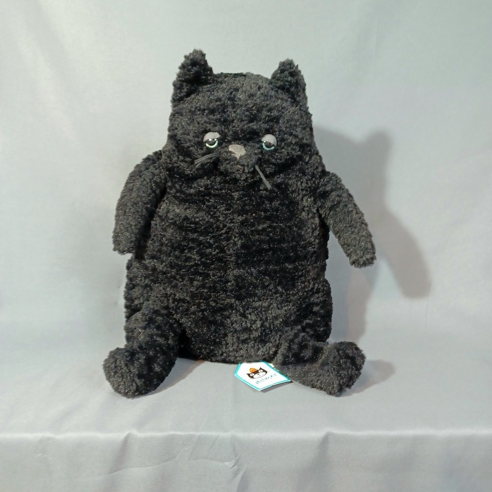 Jellycat Amore Cat Black Plush Stuffed Animal 11" Medium London With Tags